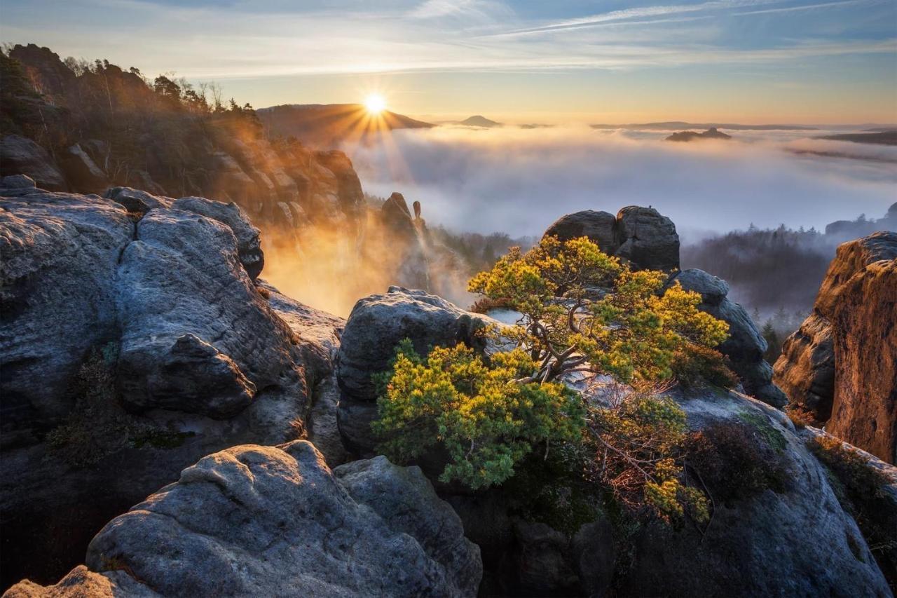 Ferienwohnung „Am Gnaucks Hutberg“ Hohnstein Dış mekan fotoğraf